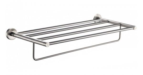 Полка с держателем для полотенец Frap F30124 нержавеющая сталь 600 мм Полка с держателем для полотенец Frap F30124 нержавеющая сталь 600 мм