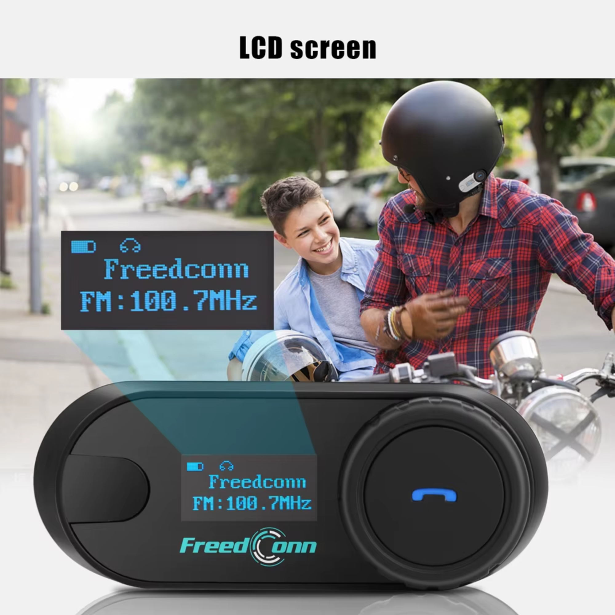 Мотогарнітура для шолома FreedConn T-Com SC Bluetooth дисплей/радіо/інтерком 1000 м (25860430) - фото 10 Мотогарнітура для шолома FreedConn T-Com SC Bluetooth дисплей/радіо/інтерком 1000 м (25860430) - фото 10