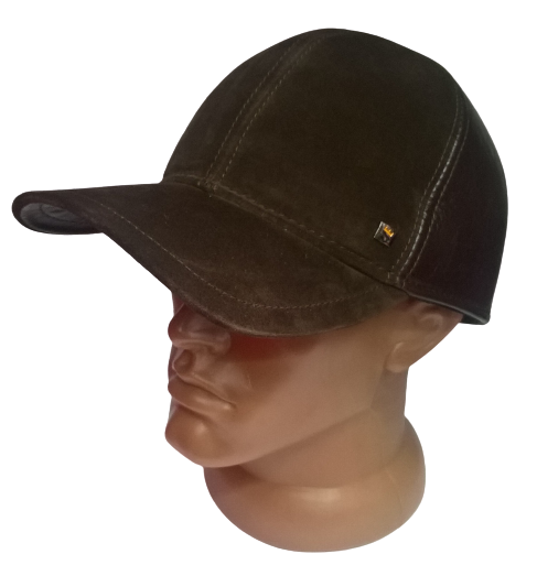 Бейсболка мужская Ellipse 218/KRS/2 из замши и кожи XL/59-60 см Темно-коричневый