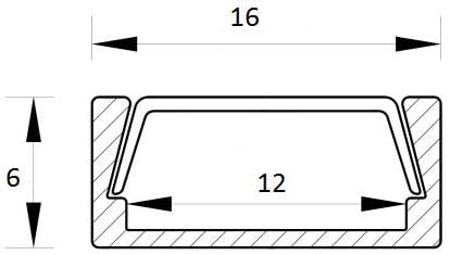 Профиль под LED ленту DIMAX накладной PF 15 алюминий и рассеиватель 2 м (11160173) - фото 2