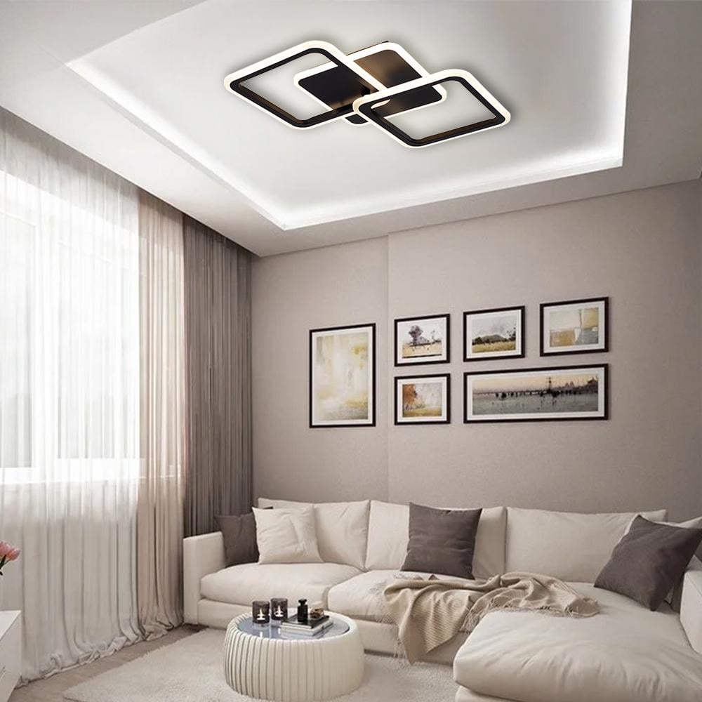 Люстра светодиодная MOKA 3S 62 Вт 550x310x72 мм Черный - фото 6