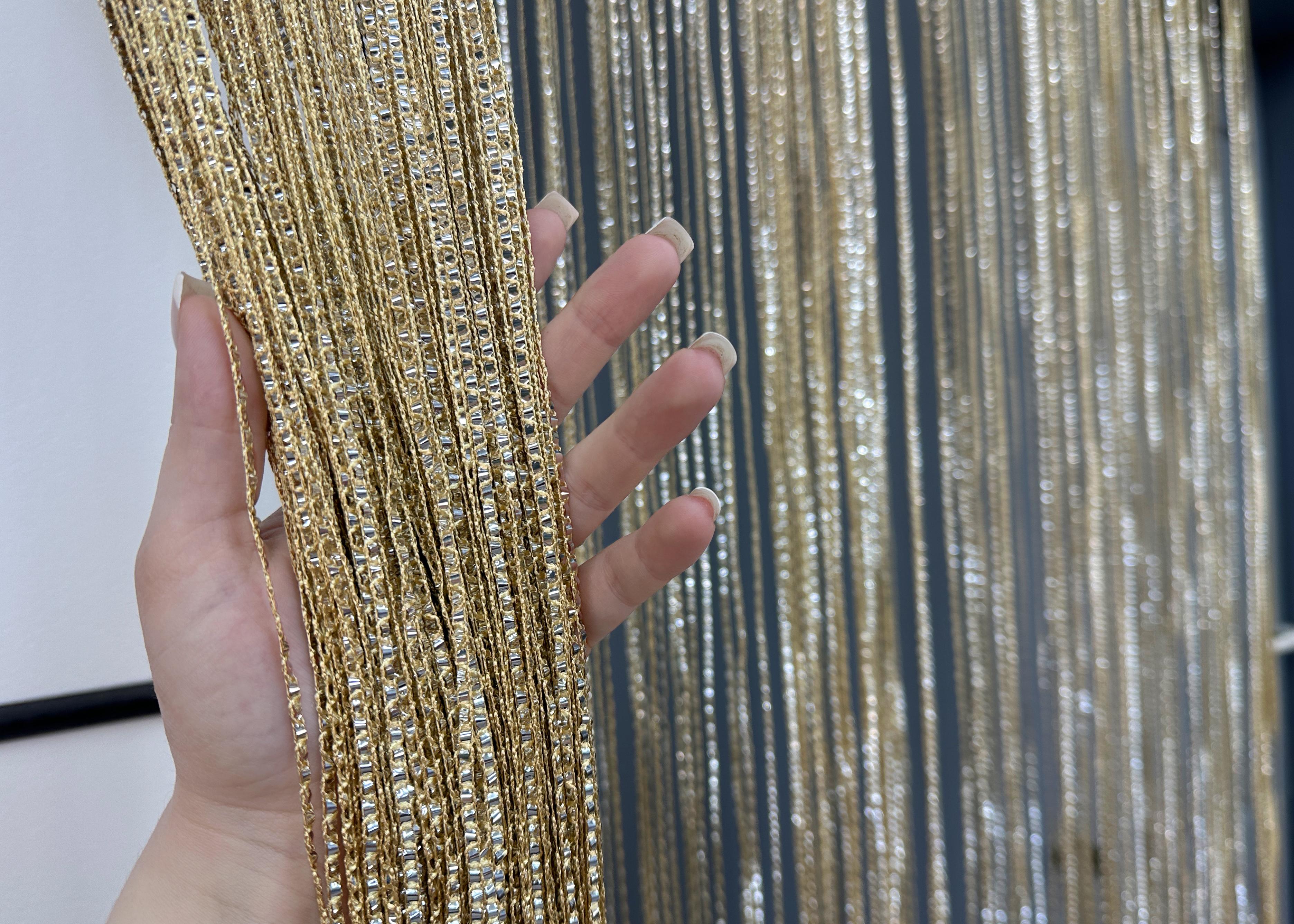 Шторы-нити Rovi Premium с люрексом 300х300 см Золотистый (61-113) - фото 6 Шторы-нити Rovi Premium с люрексом 300х300 см Золотистый (61-113) - фото 6