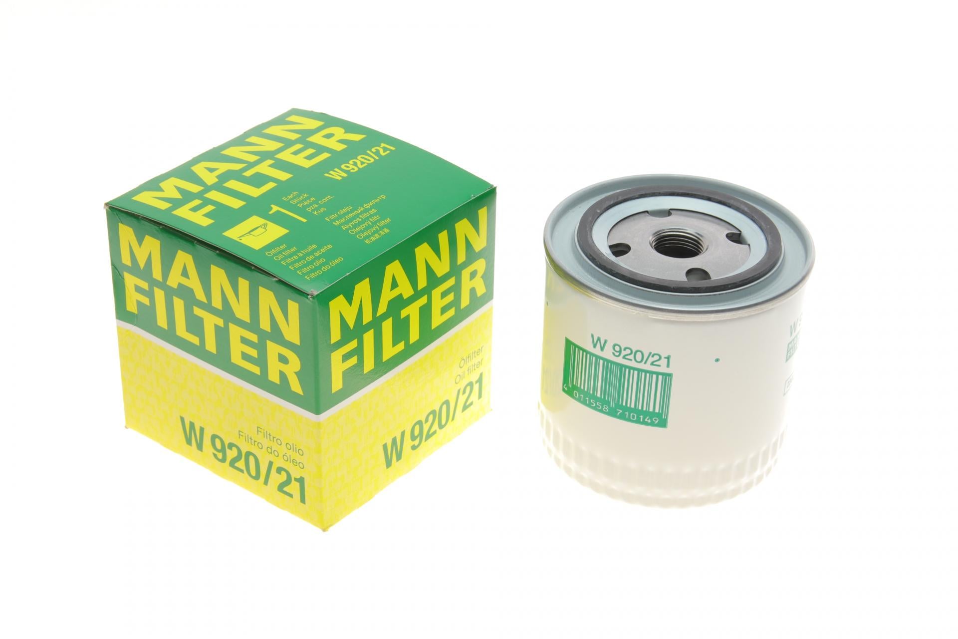 Фільтр масляний Mann-Filter для Lada Niva/Nova/Toscana 81-12 високий (W 920/21)