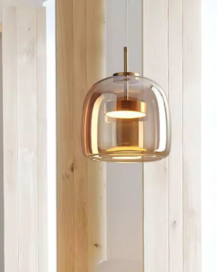 Підвісний світильник із плафоном Fumo Amber Теплий бурштиновий (SDLC-00279)