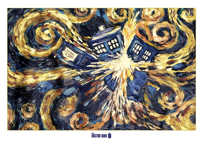 Постер плакат Доктор Хто Вибуховуючий Тардіс/Doctor Who Exploding Tardis 100x140 см