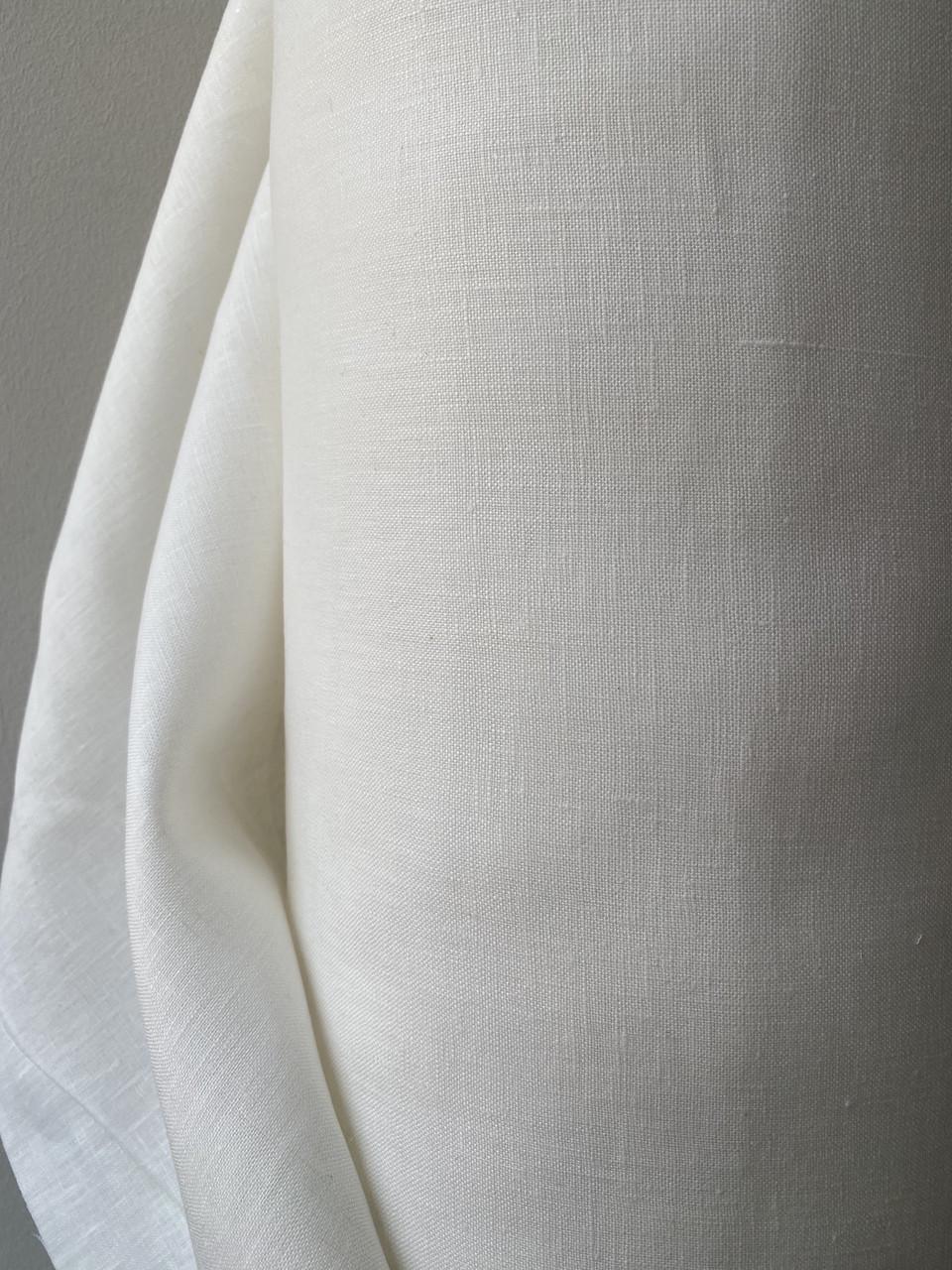 Ткань Linen Plus скатерна 100% лен Белый с молочным отливом 0/0 - фото 4