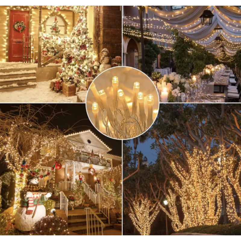 Гірлянда з дистанційним керуванням Роса USB теплий/холодний 120 м 1200 діодів Зелений (2811439755) - фото 7