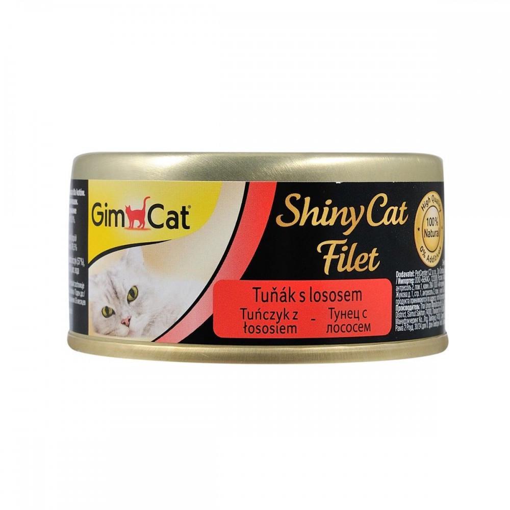 Корм вологий для кішок GimCat Shiny Cat Filet з тунцем та лососем 70 г (1789928901)