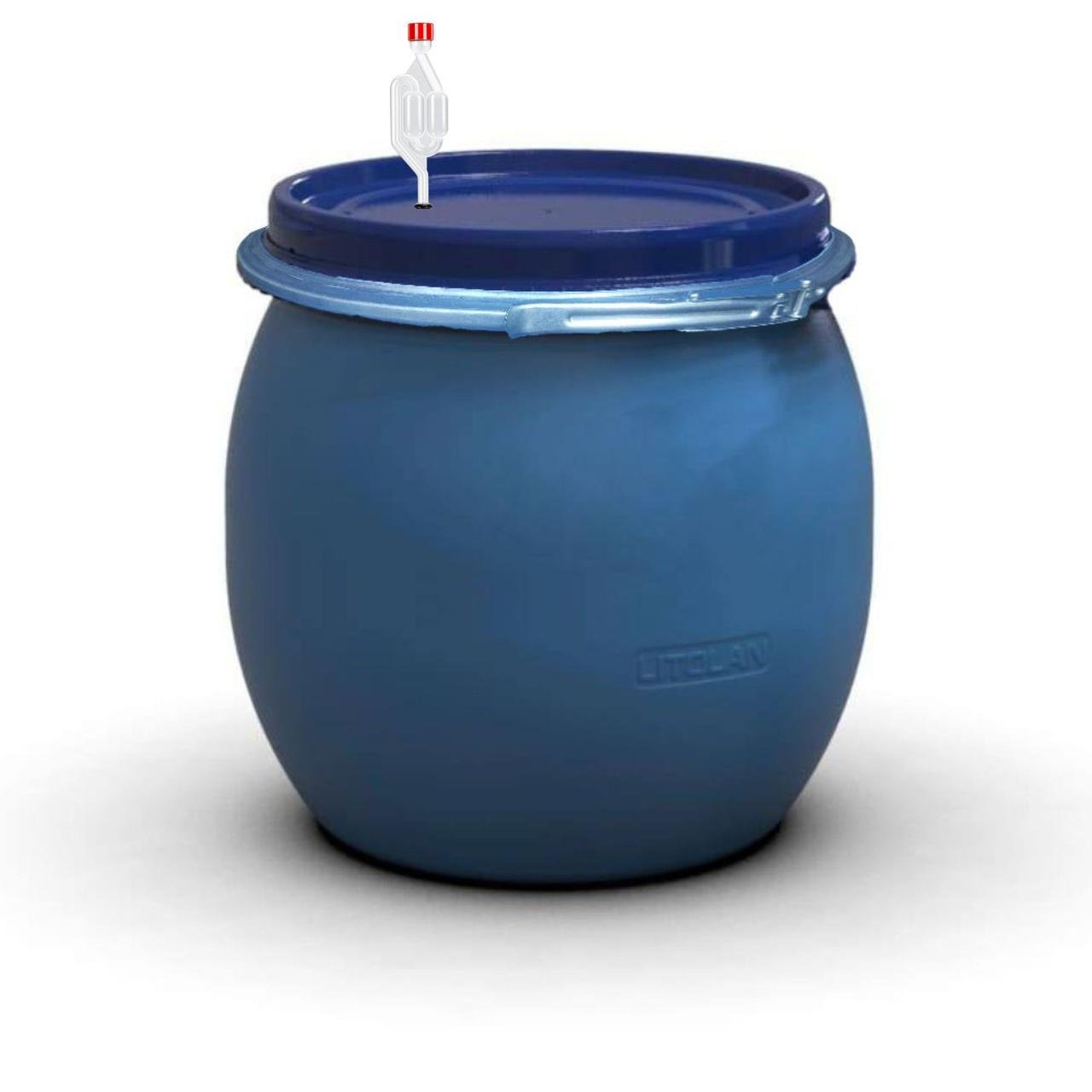 Бочка для брожения Litolan герметична с гидрозатвором S и металлическим хомутом 100 л (27581М) - фото 1 Бочка для брожения Litolan герметична с гидрозатвором S и металлическим хомутом 100 л (27581М) - фото 1