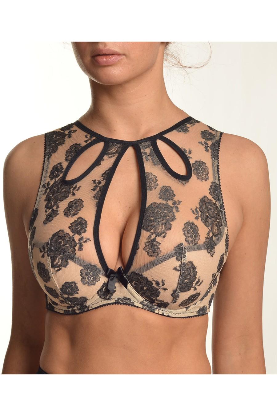 Бюстгальтер с уплотненной чашкой ZeBra 70C Черный/Жареный миндаль (66952)