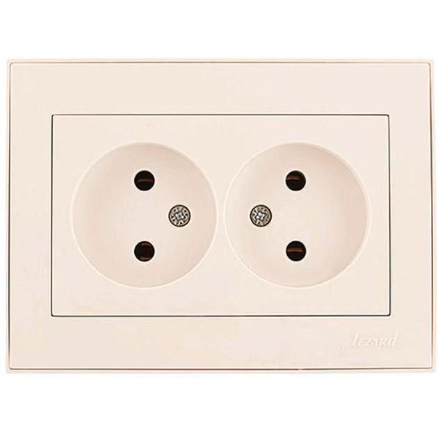 Розетка Rain 703-0303-128В 2-я б/з Кремовый (00000039688)