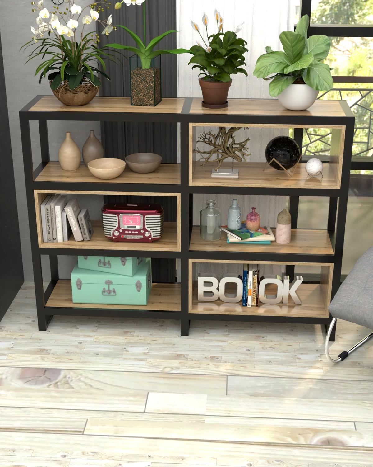 Стеллаж двухсторонний EcoLoft Меран DSP-1460-1 Дуб Аппалачи (34713126)