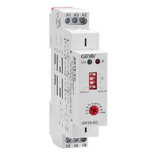 Реле времени-таймер GEYA GRT8-EC 0,1 с - 10 дней AC220-380 В DC24В 10A White (888531)