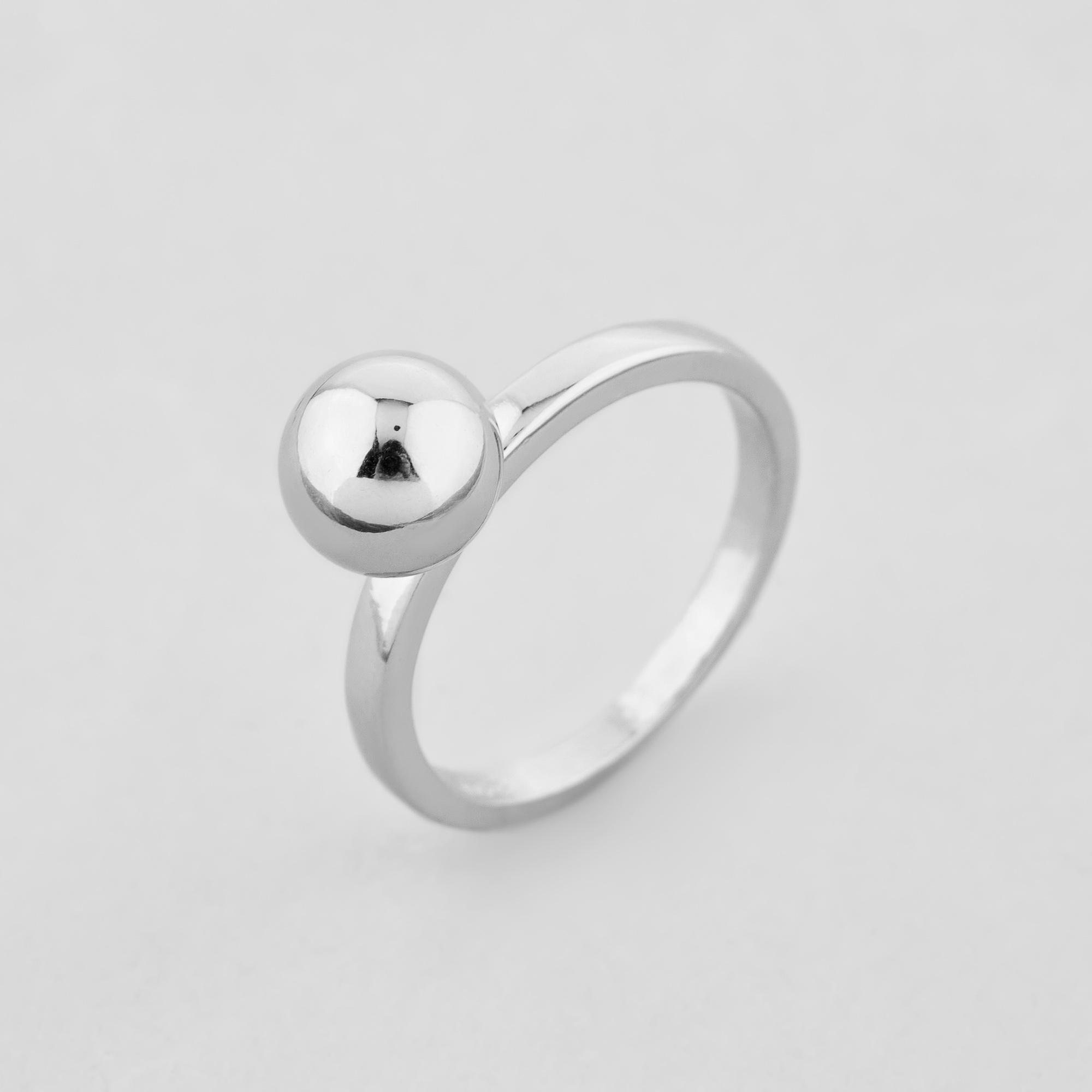 Серебряное кольцо Minimal Шарик р. 17,5 (12676) Серебряное кольцо Minimal Шарик р. 17,5 (12676)