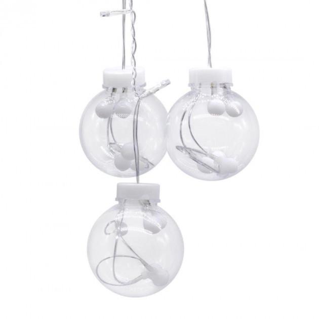 Гирлянда новогодняя светодиодная Штора 12 шаров LAMP-BALL-12 WW (100674) - фото 5 Гирлянда новогодняя светодиодная Штора 12 шаров LAMP-BALL-12 WW (100674) - фото 5