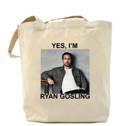 Шопер Yes, I'm Ryan Gosling 37х41 см Бежевий (16061429-11-195420) - фото 1