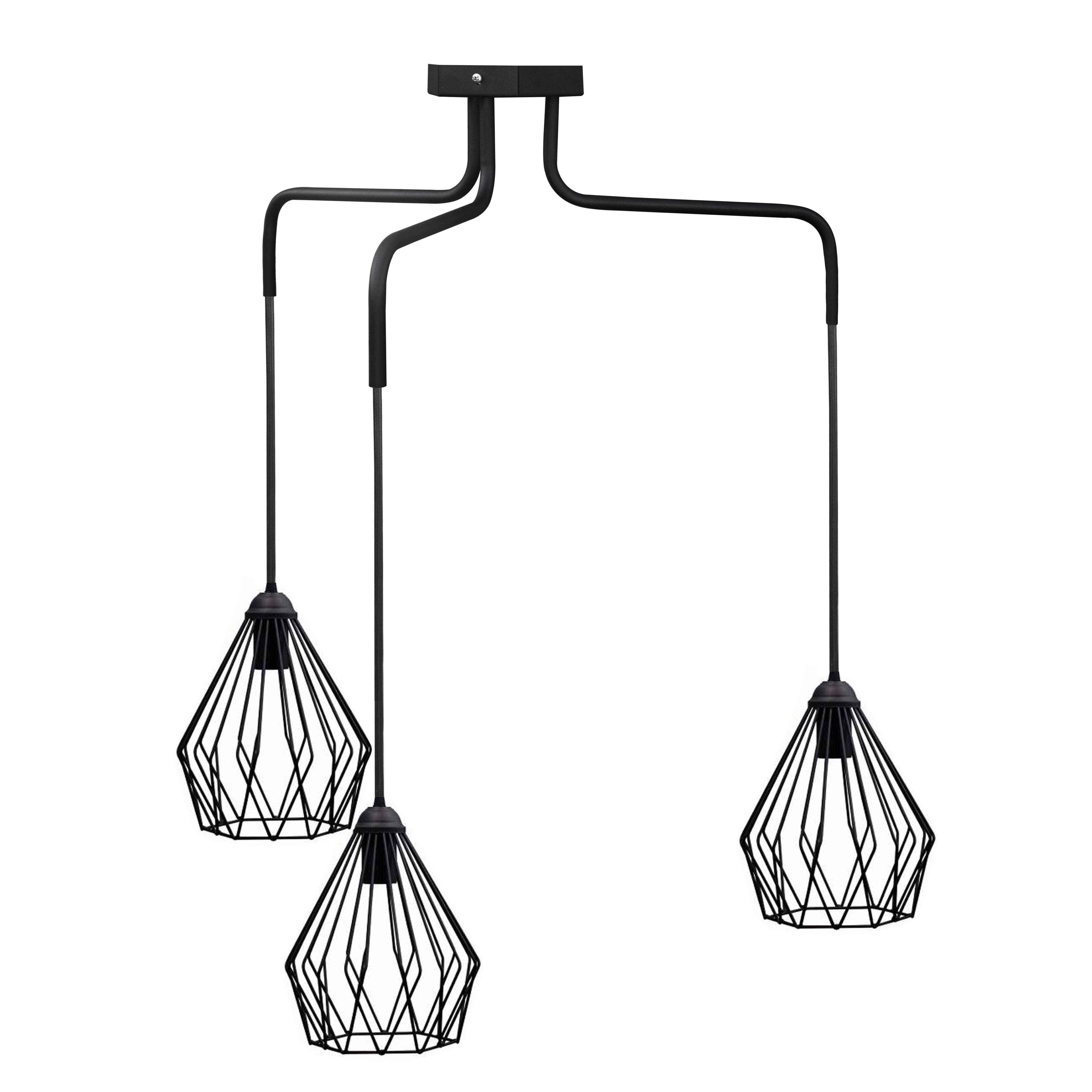 Люстра підвісна в стилі лофт MSK ELECTRIC Silvia NL 105371-3 на три плафони (87023)