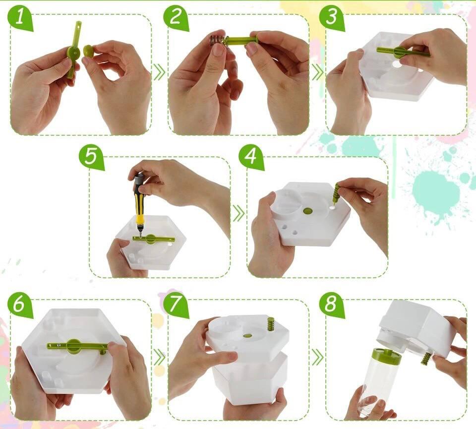 Ополаскиватель кистей для рисования пластиковый Салатово-белый (77520882) - фото 5 Ополаскиватель кистей для рисования пластиковый Салатово-белый (77520882) - фото 5