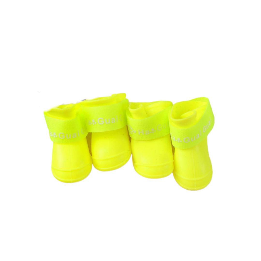 Сапоги непромокаемые резиновые для собак р. 4 Желтый (1T0422)