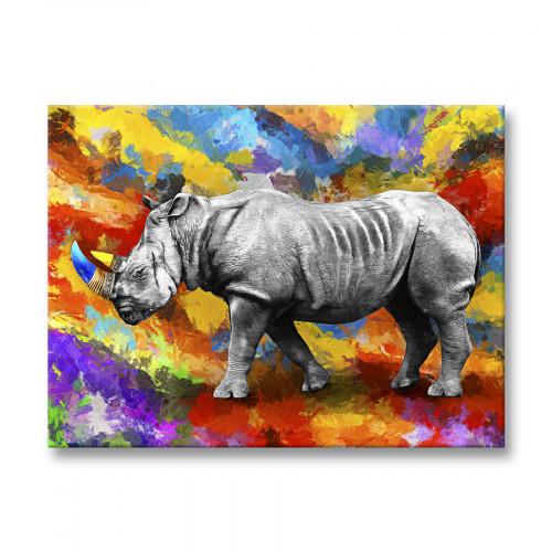 Картина Яркий Носорог 30x40 см (P0505)