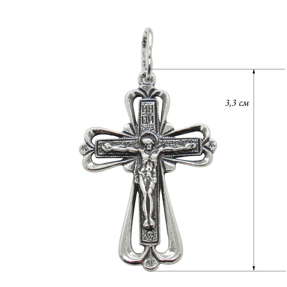 Срібний християнський підвіс Хрестик 9 (1137351430) - фото 2 Срібний християнський підвіс Хрестик 9 (1137351430) - фото 2