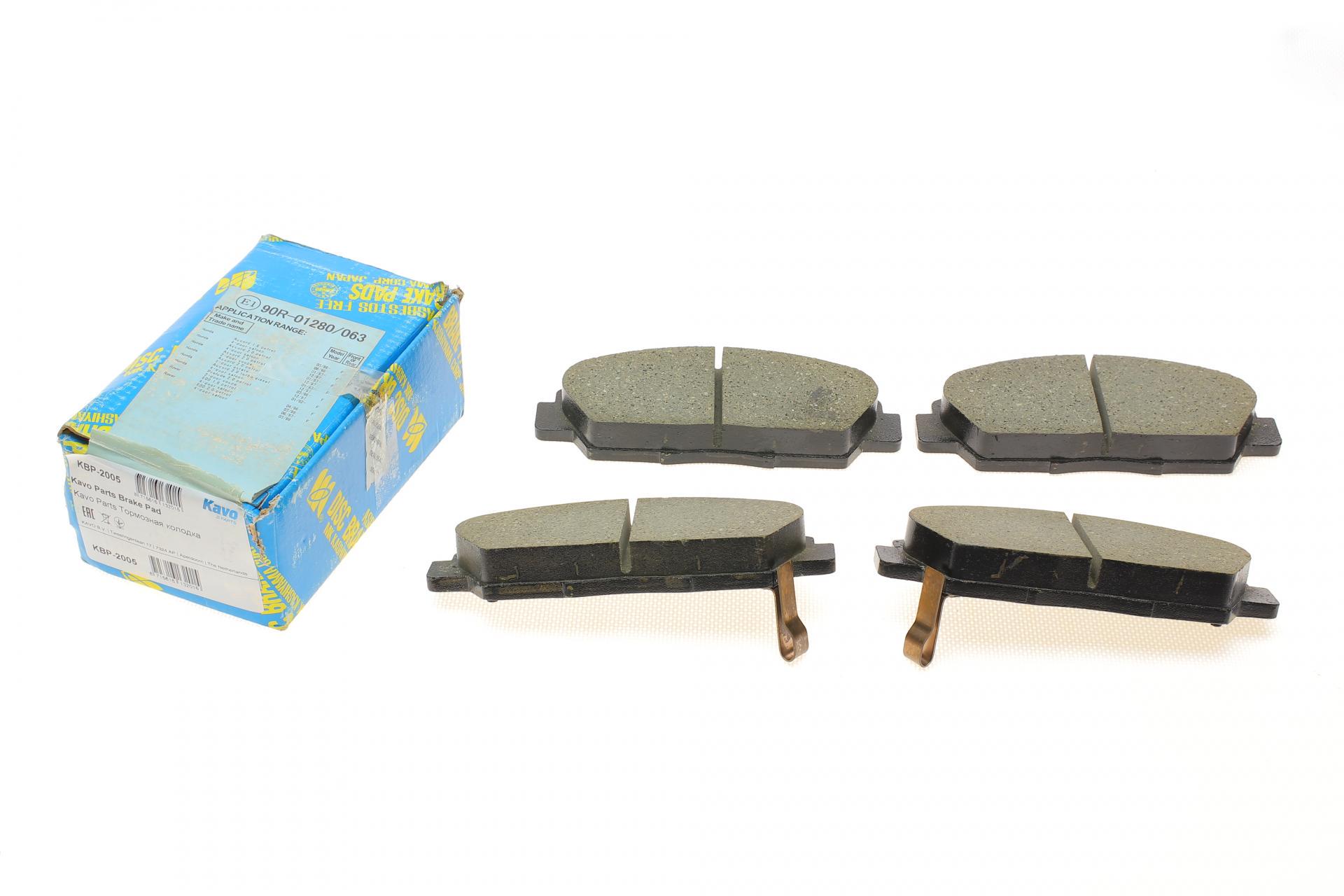 Колодки тормозные передние KAVO PARTS Honda Accord 1.9/2.0 93-00 (KBP-2005 KAVO PARTS)