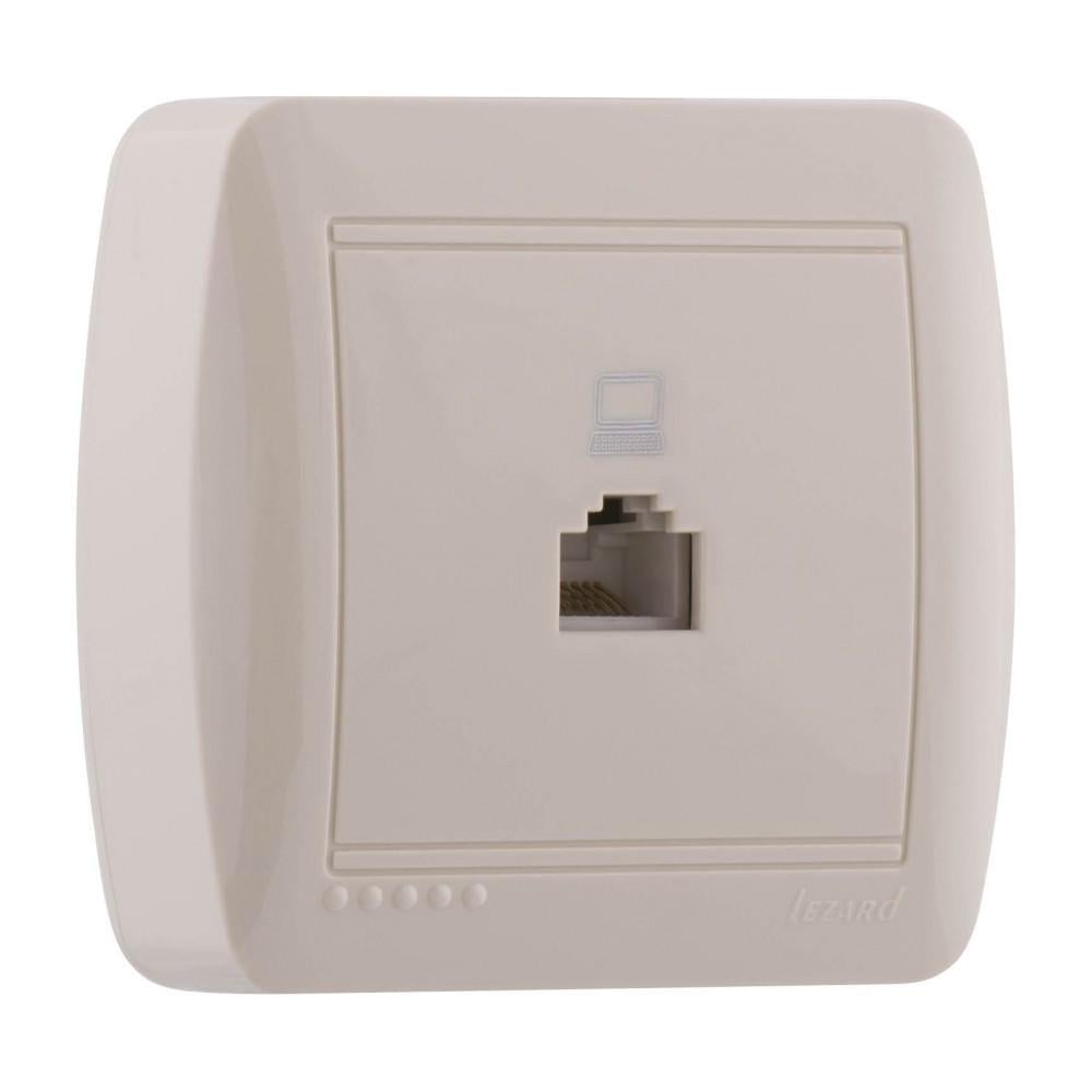 Розетка Lezard Demet компьютерная Кремовый (711-0300-139)