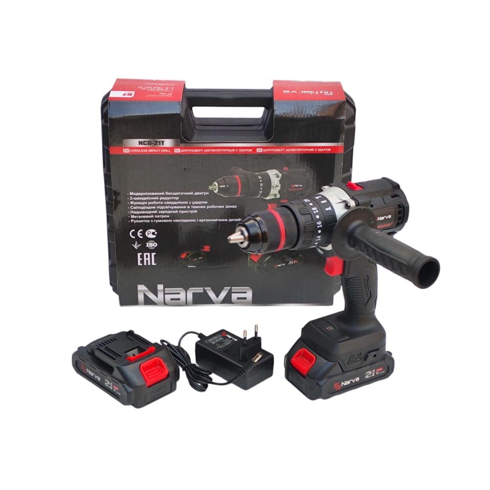 Шуруповерт ударний акумуляторний Narva NCD-21T (37345010)