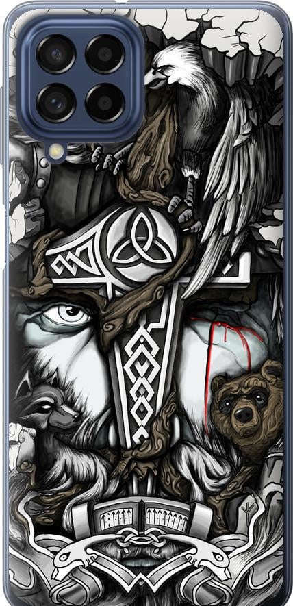 Чехол на Samsung Galaxy M53 M536B Тату Викинг (4098u-2608-42517)