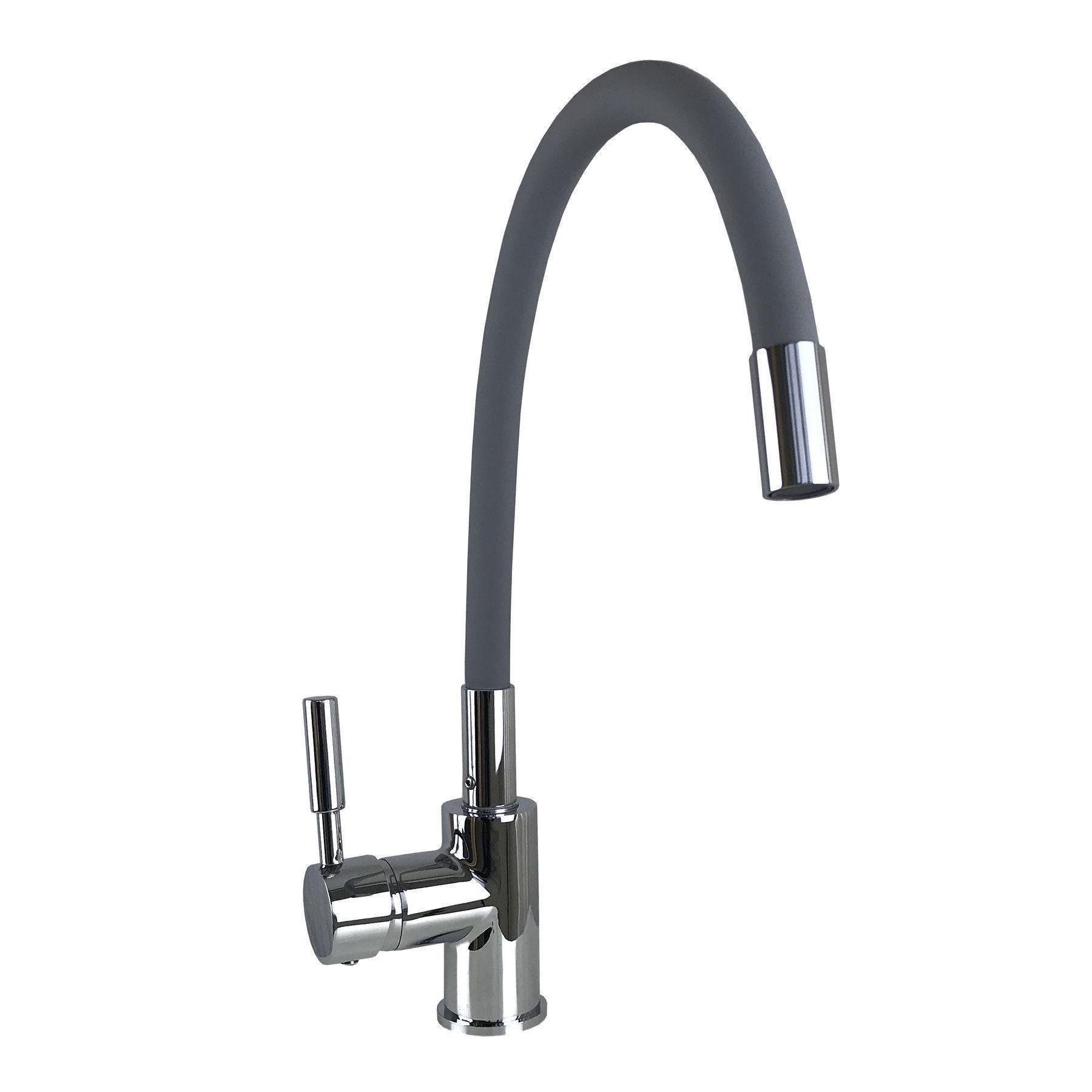 Кран на кухню Globus Lux Хром/Сірий (18463)