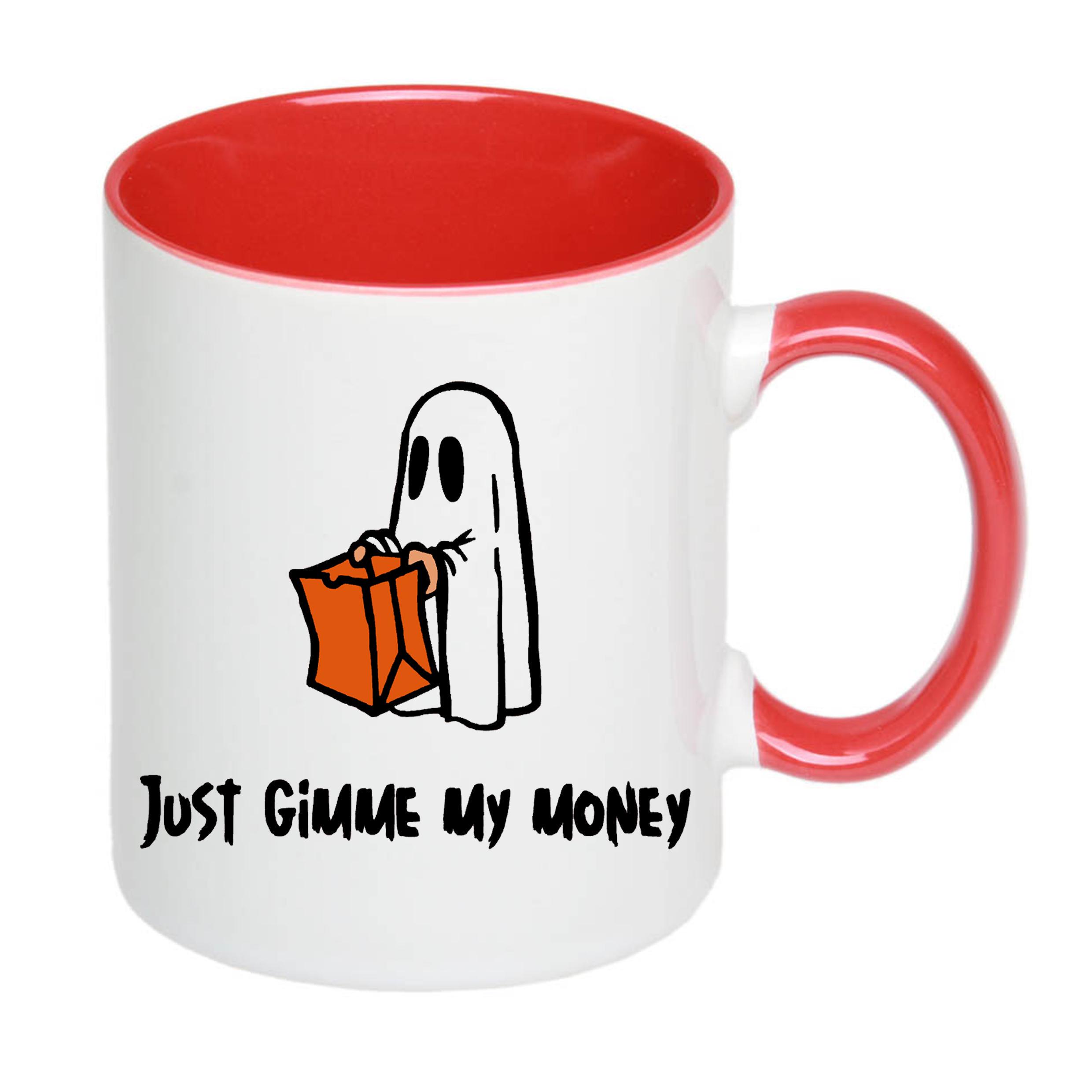 Чашка с печатью Just gimme my money 330 мл Красный (20975) - фото 2 Чашка с печатью Just gimme my money 330 мл Красный (20975) - фото 2