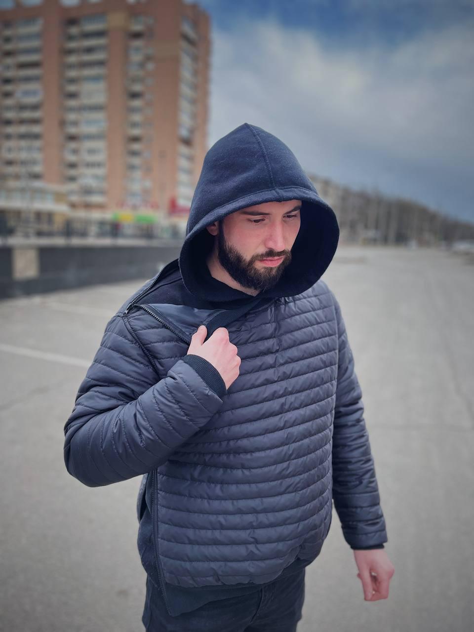 Куртка-свитшот стеганая XL (б4123) - фото 2 Куртка-свитшот стеганая XL (б4123) - фото 2