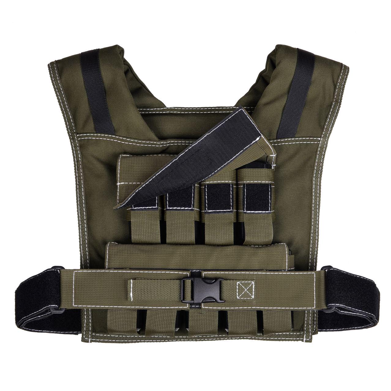 Жилет обважнювач для спорту MegaShape 10 кг Хакі (WV10-02) - фото 3