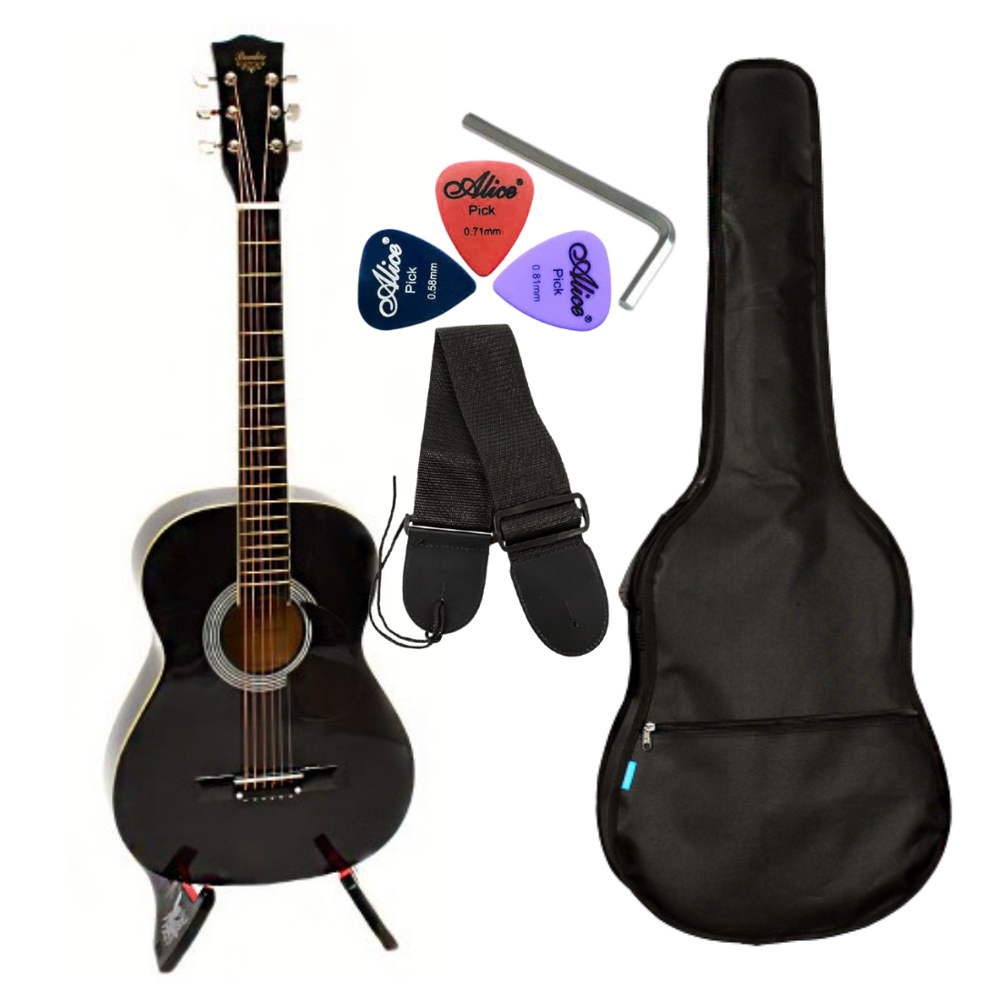 Набор гитара акустическая Bandes AG-851 ВК+чехол+ремень