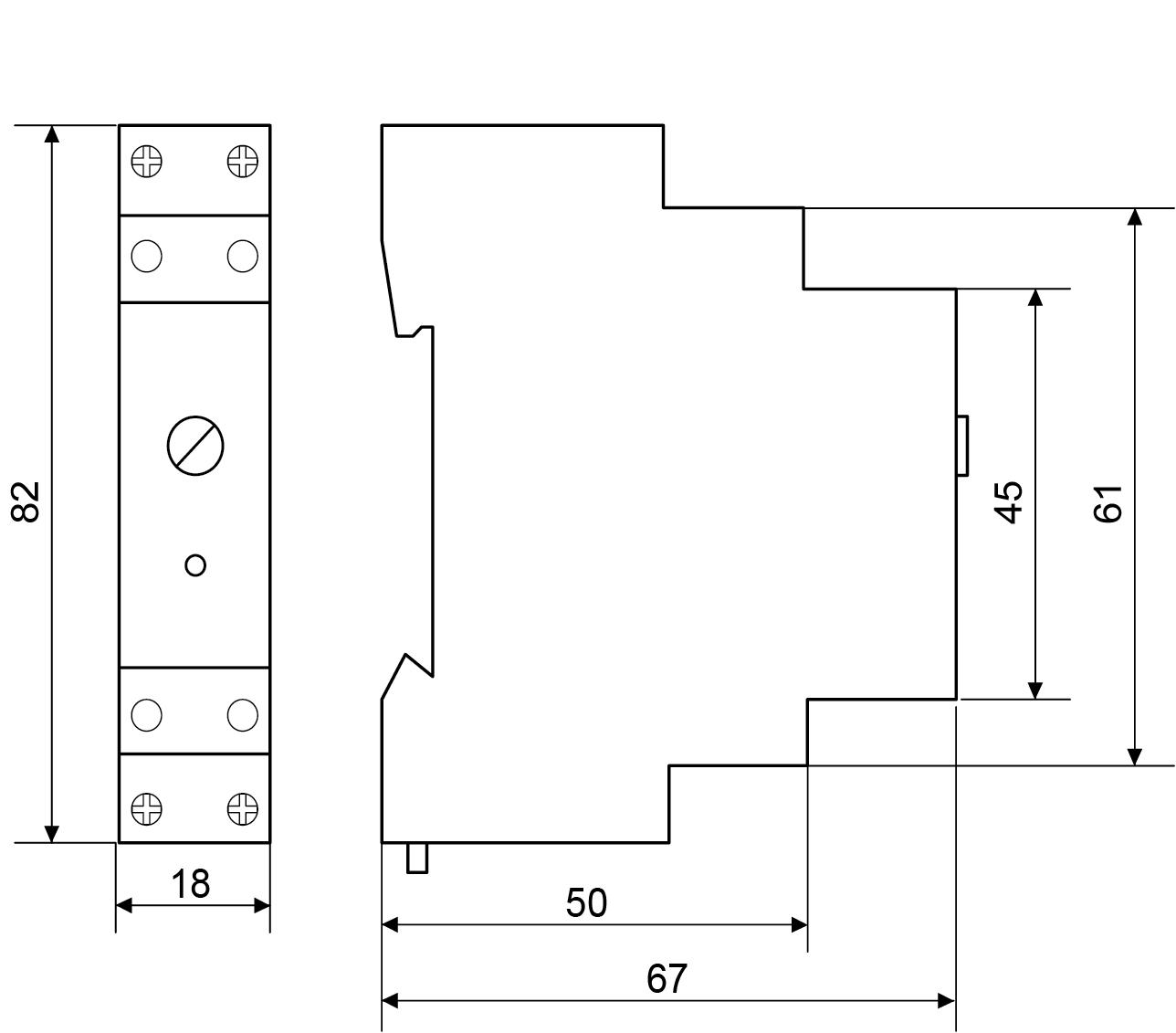 Реле часу Аско NTE8-10A (STE8-10A) 5А 230В 1-10сек затримка на вимкнення (A0090050001) - фото 4