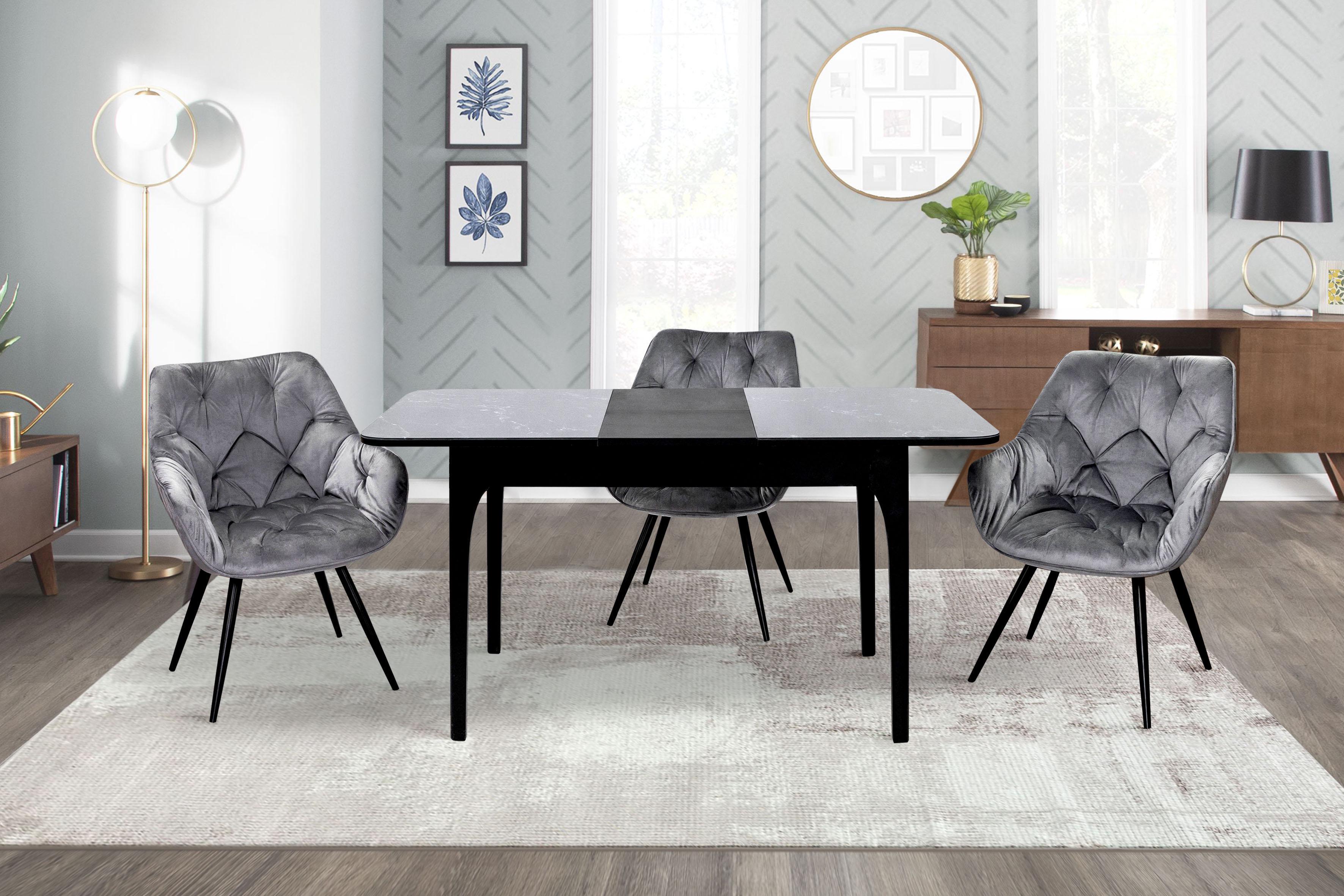 Обідній стіл Палермо Фієста 1100/1450х700х760 мм Чорний (GAА0056354) - фото 5