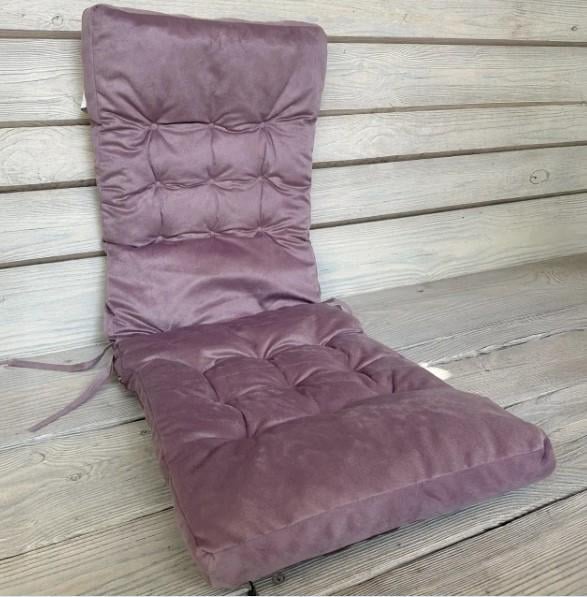 Подушка для стульев/табуретов Decorator Флокс двойная 40х120х4 см Лиловый (84-161)