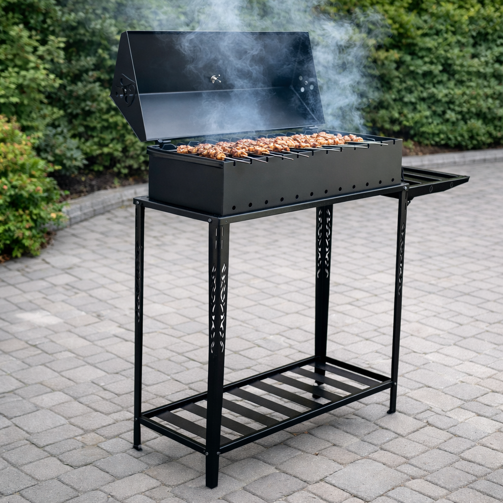 Мангал-барбекю Jooki Прометей на 9 шампурів на дровниці 4 мм