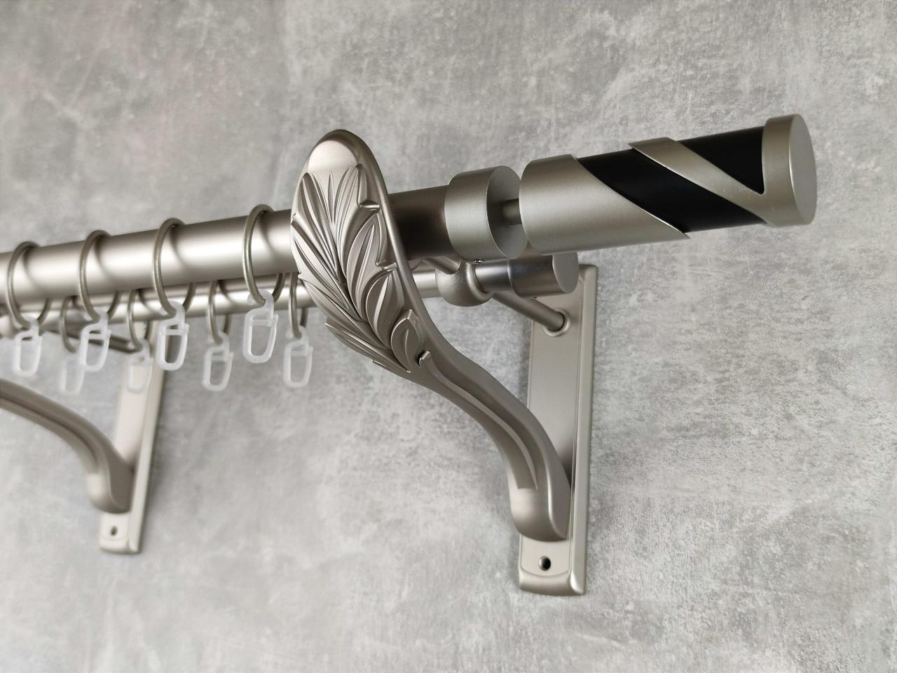 Карниз MStyle металлический для штор двухрядный Сиена 25/19 мм гладкий 300 см Сатин (5012888) Карниз MStyle металлический для штор двухрядный Сиена 25/19 мм гладкий 300 см Сатин (5012888)