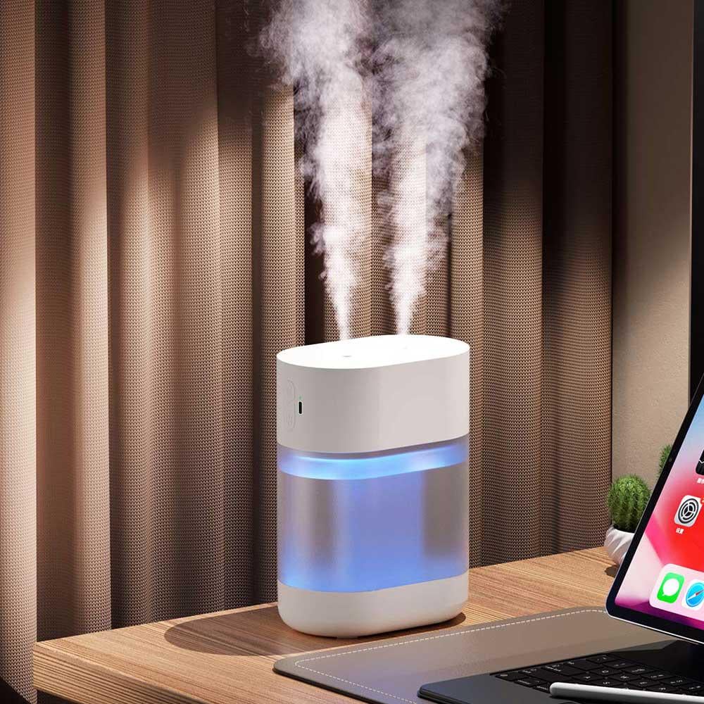 Зволожувач повітря акумуляторний MeowPower Dual Mist Humidifier 4000mAh 1L (X1) - фото 4
