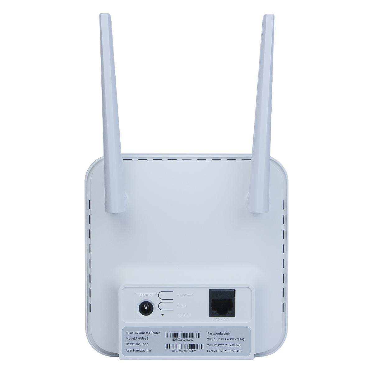 Wi-Fi-роутер стационарный Olax AX6 с аккумулятором Pro 4G LTE WI-FI 4000 мАч (13438944) - фото 2