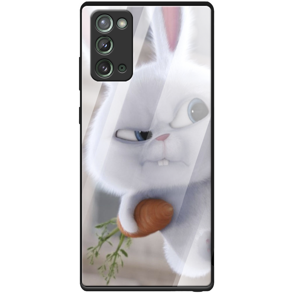 Чехол Boxface Samsung N980 Galaxy Note 20 Rabbit Snowball Черный силикон со стеклом (40568-up1116-41112)