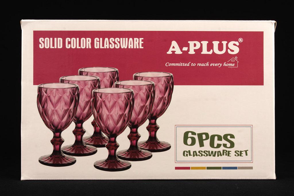 Набір фужерів для вина A-Plus 9004/1508 DL 240 мл 6 шт. Purple red (DR001115) - фото 2 Набір фужерів для вина A-Plus 9004/1508 DL 240 мл 6 шт. Purple red (DR001115) - фото 2