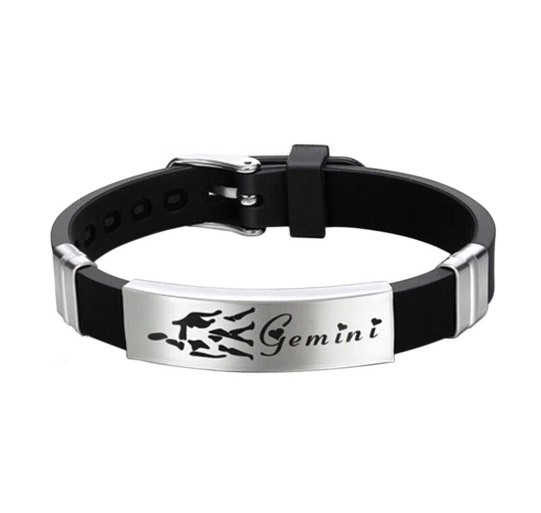 Браслет Primo Zodiac Gemini Близнецы силиконовый Black (1959775532)