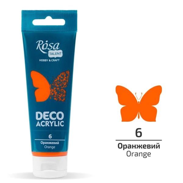 Акриловая краска для декора ROSA Talent 6 75 мл Оранжевый матовый (322206) - фото 1 Акриловая краска для декора ROSA Talent 6 75 мл Оранжевый матовый (322206) - фото 1