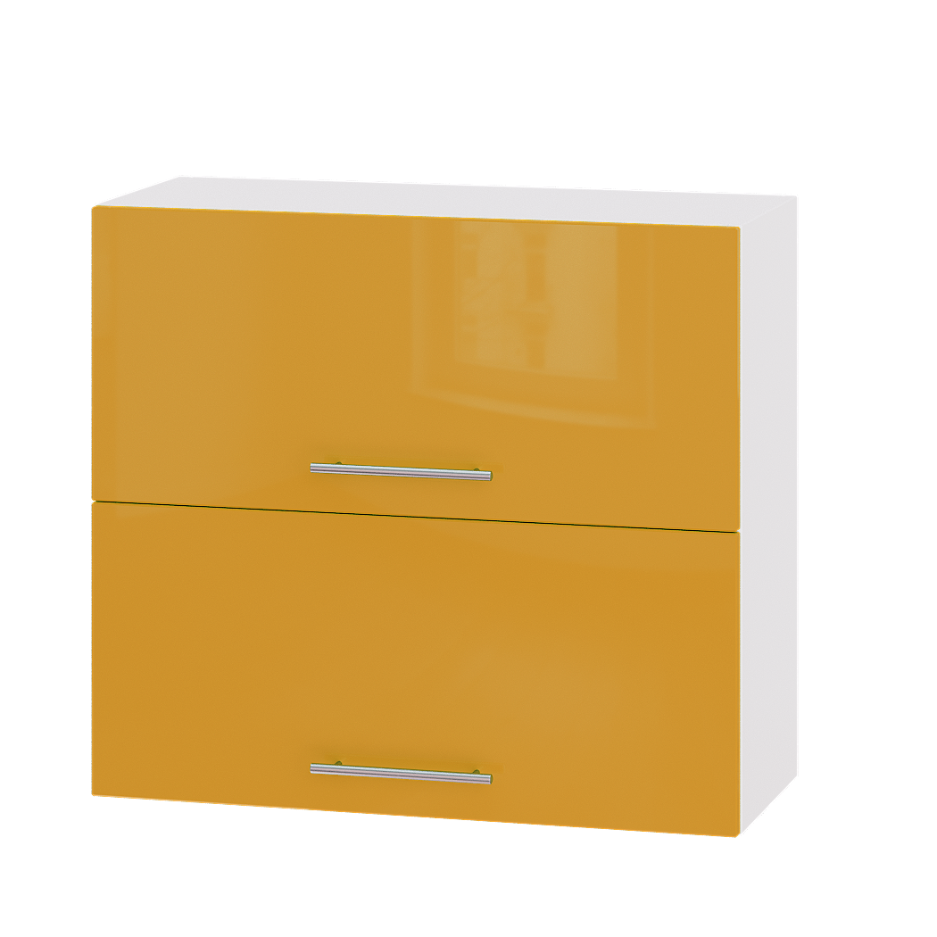 Шафа верхня Еверест Модерн модуль Верх В14-800 80х30х72 см Помаранчевий глянець/Білий (02548)