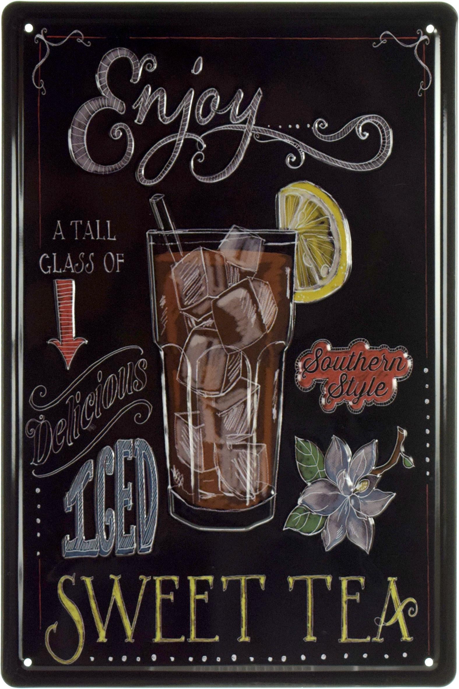 Табличка металлическая Сладкий Чай/Sweet Tea 20x30 см