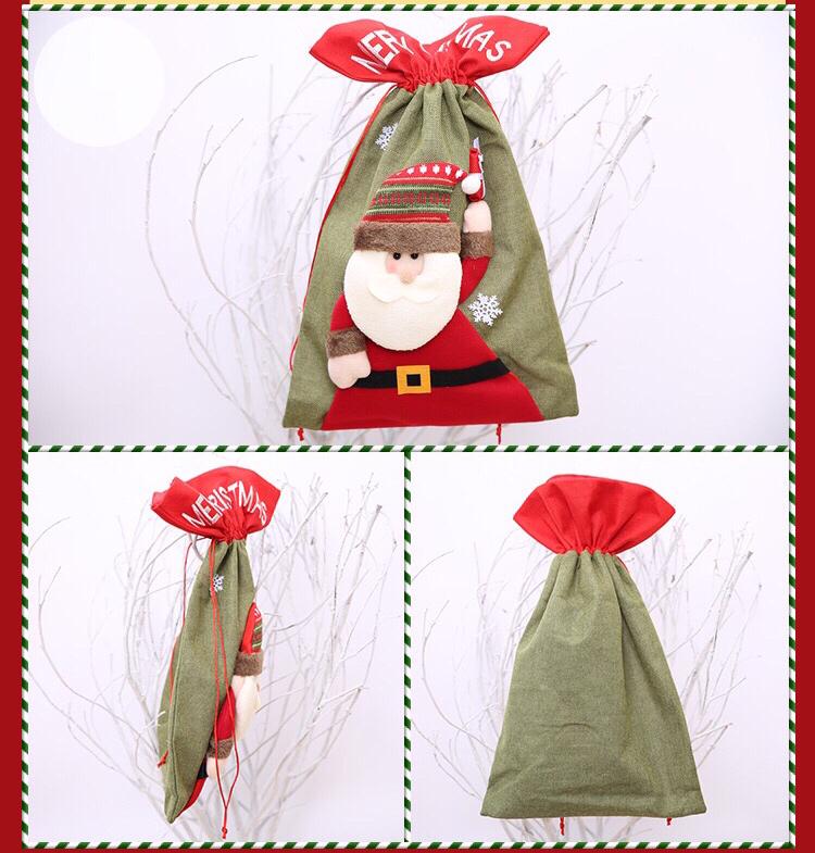 Сумка-мешок для новогодних подарков Санта Клаус 35х56 см Красно-Зеленый (22889171) - фото 2 Сумка-мешок для новогодних подарков Санта Клаус 35х56 см Красно-Зеленый (22889171) - фото 2