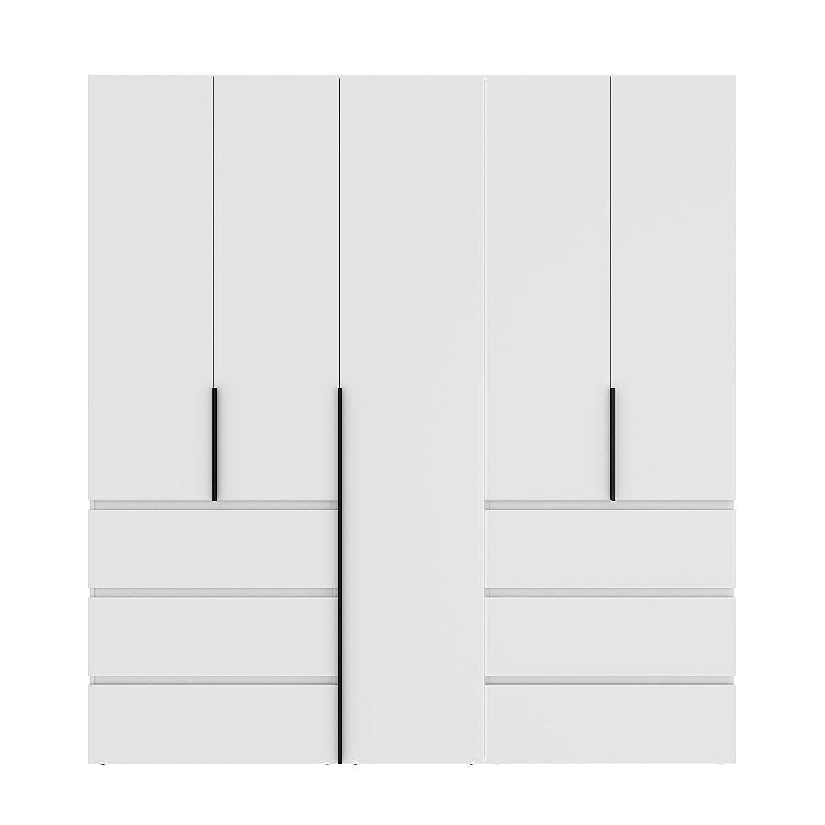 Шкаф распашной комбинированный ART IN HEAD №3 Light 2000x500x2200 мм Белый бриллиант (GALTK031000000)