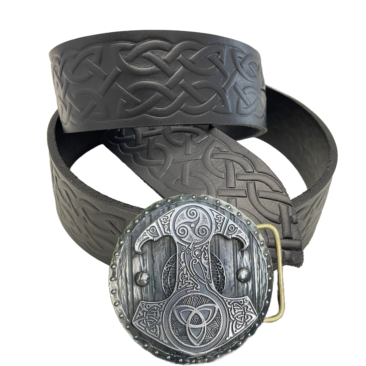 Ремень тиснение с пряжкой Gorillas BBQ Accessories Молот Тора нейзильбер (bb70)